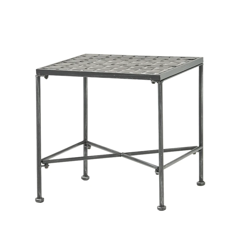 Streamdale Furniture Black Iron End Table Versatile Patio Decor for Any Occasion