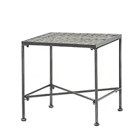 Streamdale Furniture Black Iron End Table Versatile Patio Decor for Any Occasion
