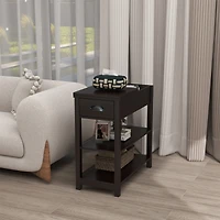 Streamdale Narrow End Table with Flip-Over Drawers