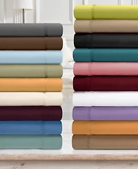 Superior 650-tc Egyptian Cotton Solid Deep Pocket Sheet Set, Olympic Queen
