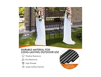 Slickblue Steel Garden Arch with 2-Seat Bench