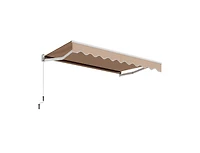 Slickblue 10 x 8.2 Feet Retractable Awning with Easy Opening Manual Crank Handle