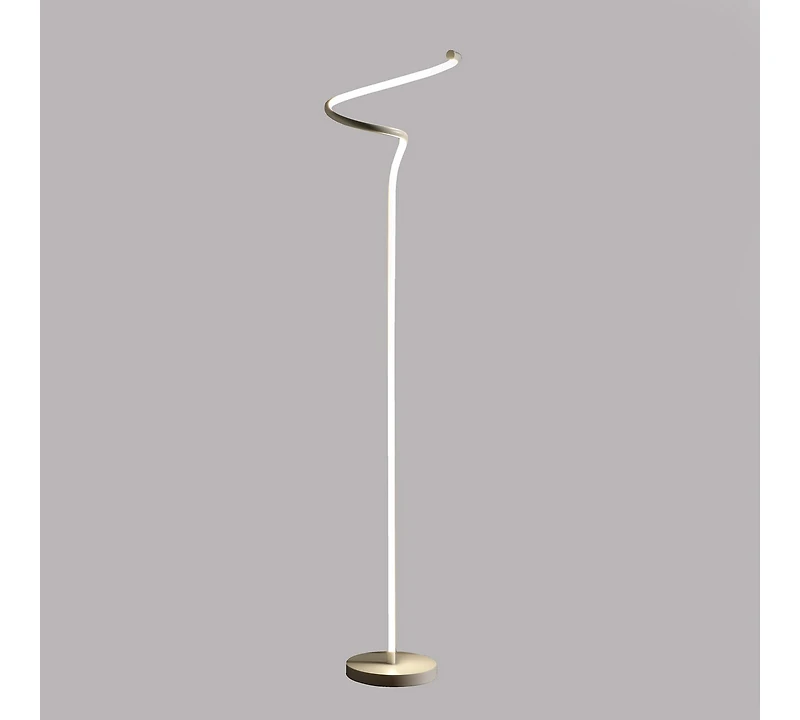 Streamdale Matte White Curvilinear Floor Lamp