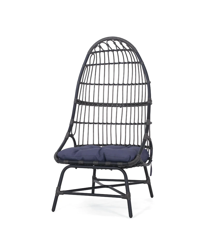 Streamdale Grid Rattan Basket Chair with Cozy Comfort