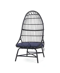 Streamdale Grid Rattan Basket Chair with Cozy Comfort
