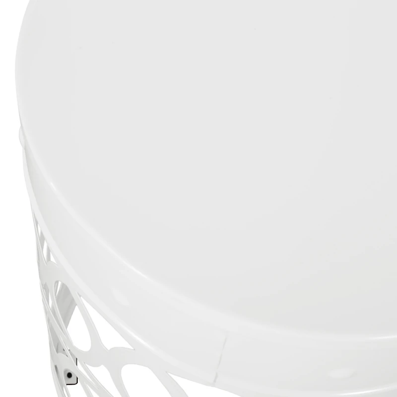 Modern Geometric Iron Cut Side Table Chic, Durable, Assembly-Free