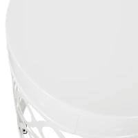 Modern Geometric Iron Cut Side Table Chic, Durable, Assembly-Free