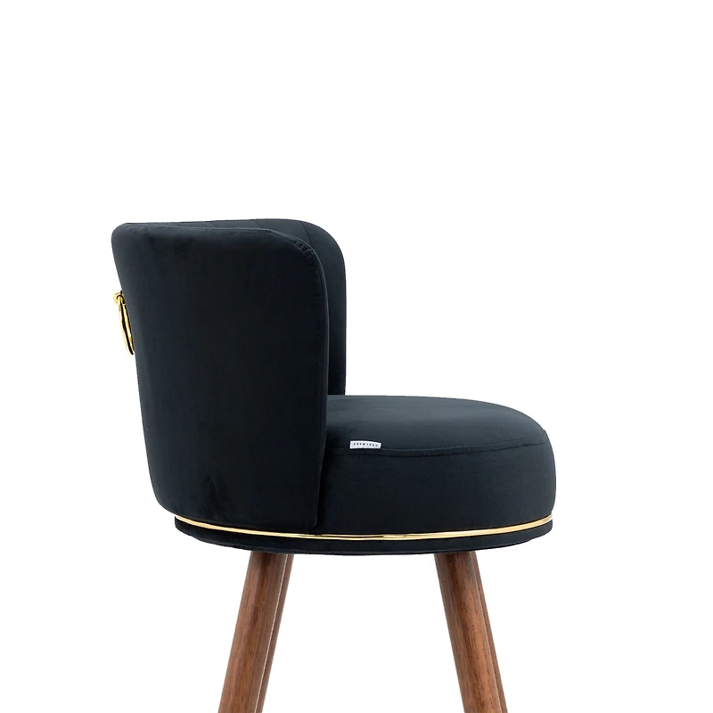 Streamdale Modern Counter Bar Stools Set of 2 with Solid Wood Base