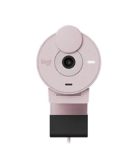 Logitech Brio 300 Rose Noise-Reducing Mic and 1080P Webcam with Shutter