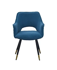 Simplie Fun Set Of 2 Blue Fabric Side Chair, Living Room Bedroom Kitchen Vanity Accent Chair, 23" X 23" X 34"
