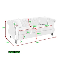 Streamdale Furniture 3-seater + 3-seater Combination sofa.Grey Velvet W834S00064