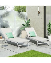 Premium Outdoor Mesh Chaise Lounge Set for Relaxation and Comfort
