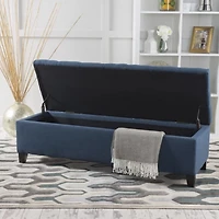 Streamdale Furniture Contemporary Button Tufted Storage Ottoman with Refined Style