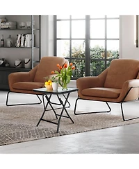 Slickblue 18 Inch Square Patio Bistro Table with Rustproof Frame