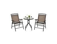 Slickblue Patio Dining Set with Patio Folding Chairs and Table