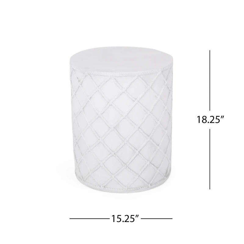 Streamdale Nautical Modern Portable Concrete Side Table
