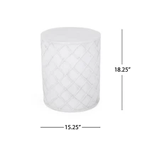 Streamdale Nautical Modern Portable Concrete Side Table