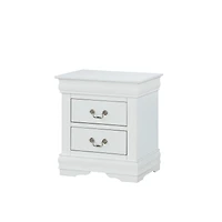Simplie Fun Louis Philip Style Two-Drawer Nightstand with Rich Finish