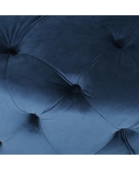Streamdale Luxurious Velvet Button-Tufted Ottoman Modern Glamour for Any Decor
