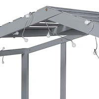 Streamdale Twin Loft Bed with Ladder, Slide, Blackboard, and Light Strip