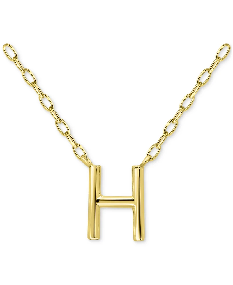 Giani Bernini Initial H Pendant Necklace in 18k Gold-Plated Sterling Silver, 16" + 2" extender, Created for Macy's