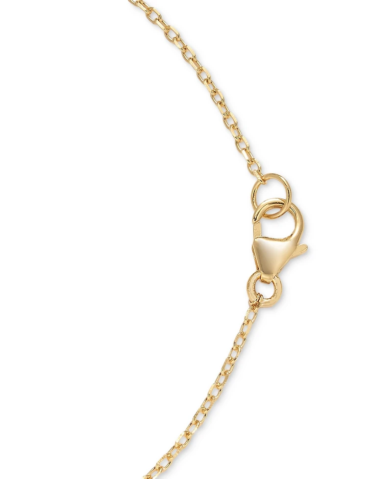 Sky Blue Topaz (1/3 ct. t.w.) & White (5/8 Cross 18" Pendant Necklace 14k Gold-Plated Sterling Silver (Also Citrine, Onyx, Perid