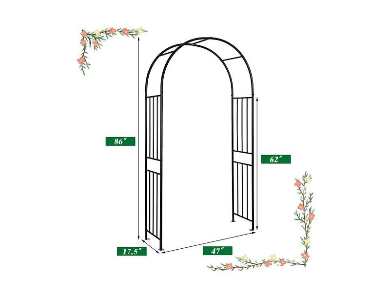 Slickblue 7.2 Feet Garden Decoration Climbing Plants Arch