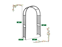 Slickblue 7.2 Feet Garden Decoration Climbing Plants Arch