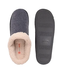 Alpine Swiss Mens Memory Foam Clog Slippers Fleece Fuzzy Slip On House Shoes