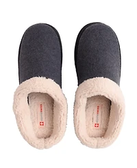 Alpine Swiss Mens Memory Foam Clog Slippers Fleece Fuzzy Slip On House Shoes