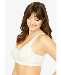 Comfort Choice Plus Size Lace Out Wire Bra