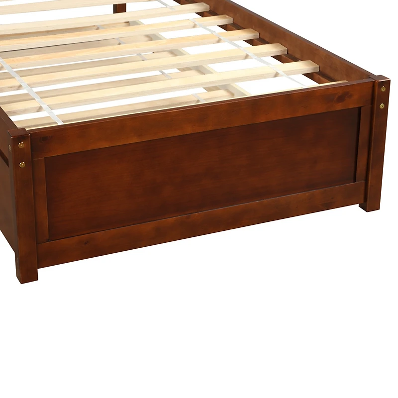 Streamdale Twin Platform Bed Wood Frame With Trundle