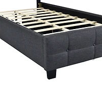 Streamdale Twin Upholstered Led Platform Bed with Drawers
