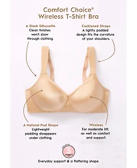 Comfort Choice Women's Microfiber Wireless Lightly Padded T-Shirt