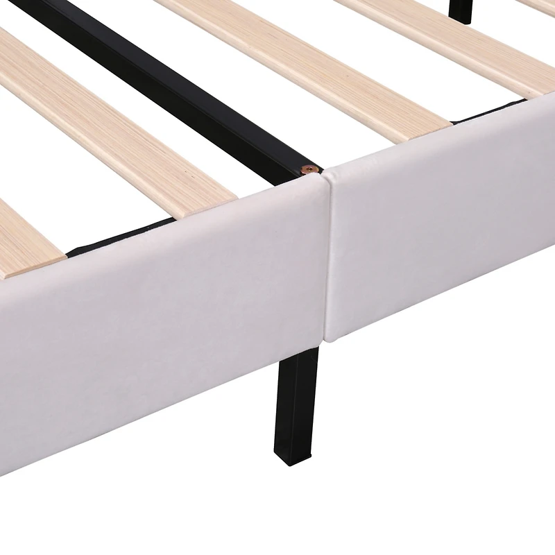 Streamdale Upholstered Platform Bed with Velvet Headboard