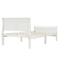 Streamdale Twin Platform Wood Sleigh Bed Frame with Headboard