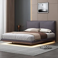 Streamdale Queen Size Platform Bed with Usb Ports and Sensor Light