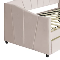 Streamdale Upholstered Daybed Twin With Two Drawers And Wood Slat