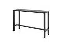 Slickblue Outdoor Bar Table with Waterproof Top and Heavy-duty Metal Frame