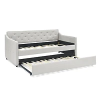 Streamdale Tufted Twin Daybed with Pullout Trundle (80.5"L)