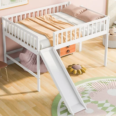 Streamdale Full Low Loft Bed With Ladder And Slide