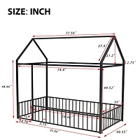 Streamdale Twin Metal Bed with Fence