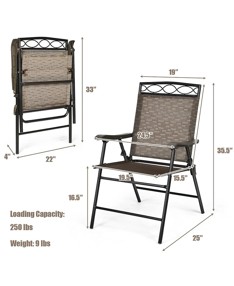 Slickblue Set of 4 Patio Folding Chairs
