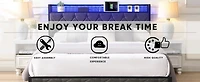 Storage Headboard Bed Frame with Led Lights