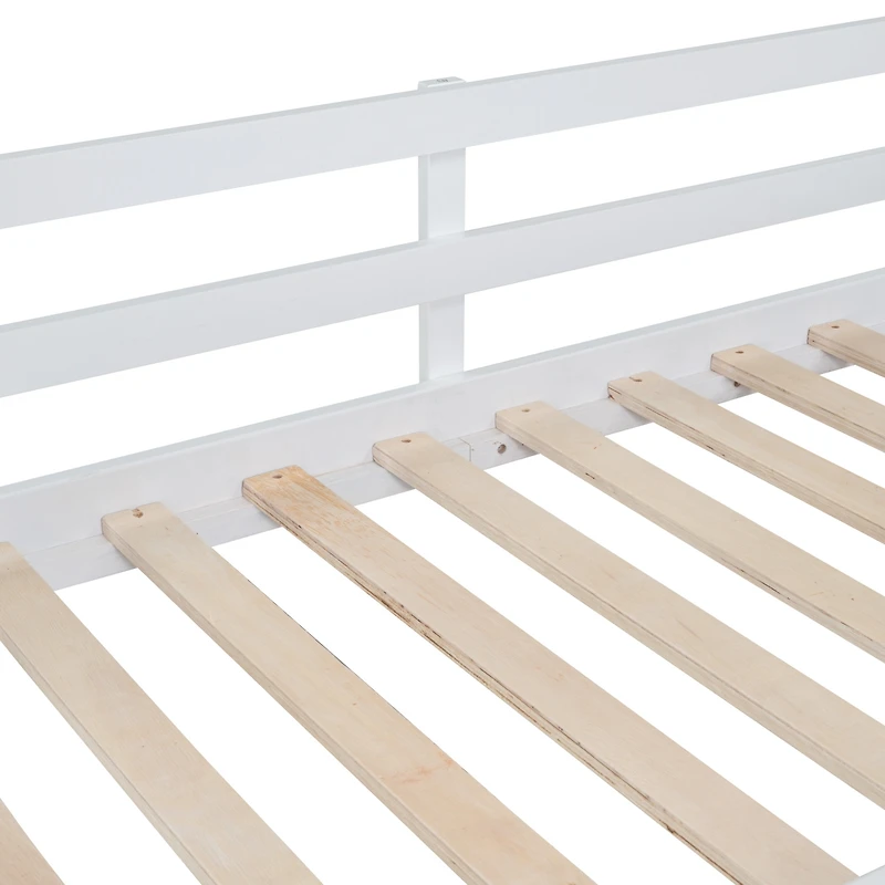 Streamdale Twin Over Twin Bunk Bed With Roof, Slide And Ladder