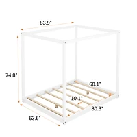 Streamdale Queen Size Canopy Platform Bed With Support Legs