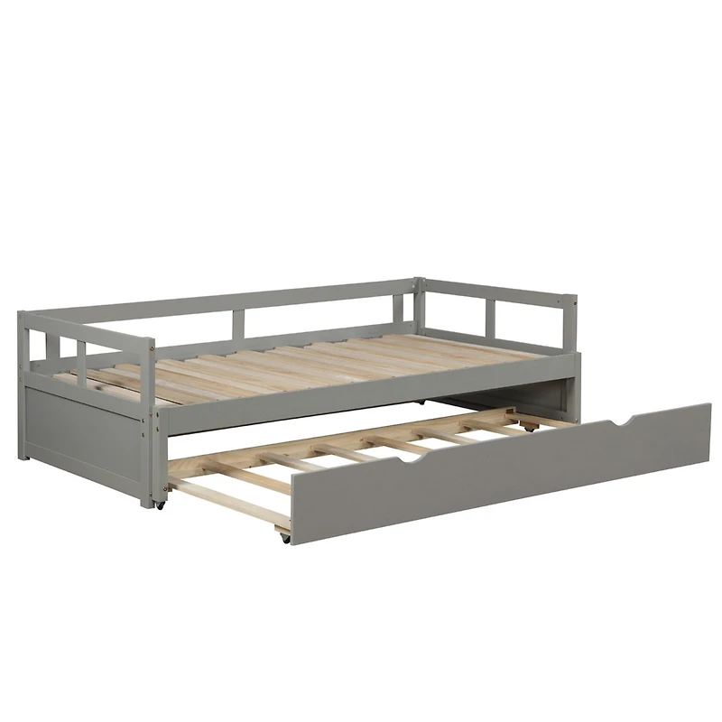 Streamdale Extending Daybed With Trundle, Wooden Daybed With Trundle Twin