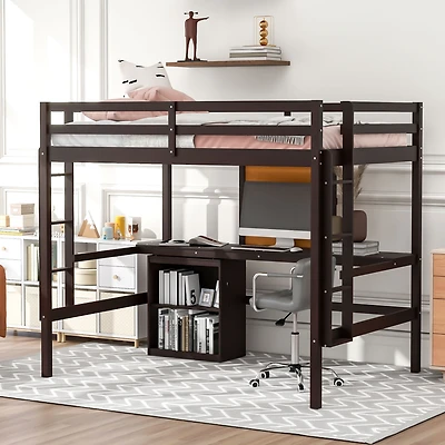 Streamdale Loft Bed with Desk & 2 Drawers