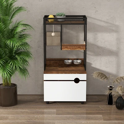 Streamdale Rustic Cat Furniture with Litter Box Enclosures