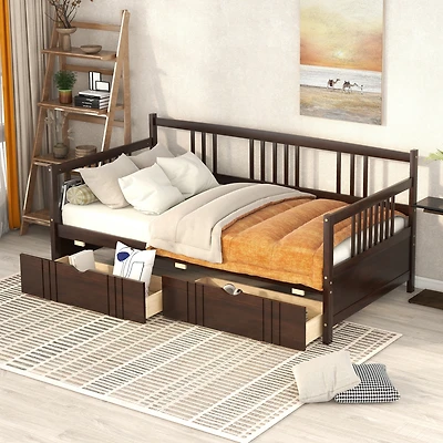 Streamdale Twin Daybed Wood Bed With Two Drawers